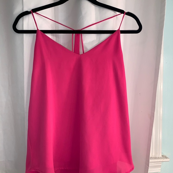 Small hot pink strappy tank top! - Picture 1 of 5